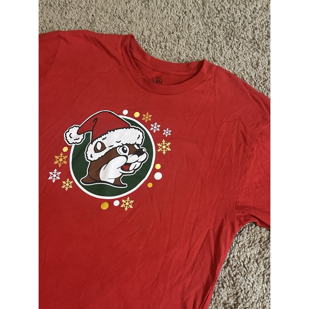 Adult Buc-ees Short Sleeve Graphic Shirt - Holiday Christmas - Small